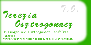 terezia osztrogonacz business card